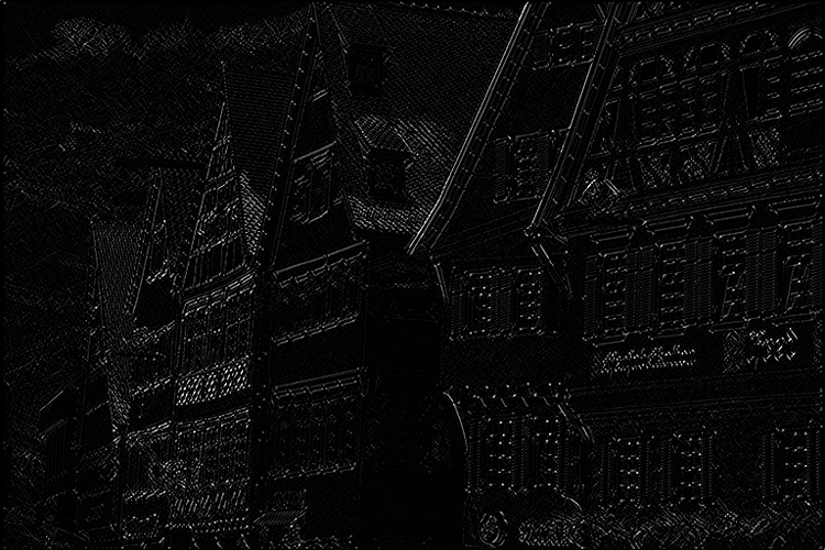Edge image generated by the PVA convolution example