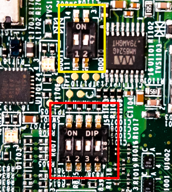 Boot switches on the i.MX8M EVK